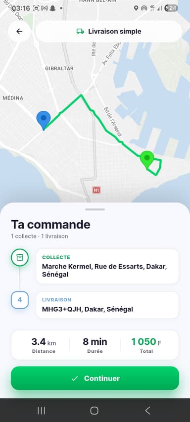 SenLivreur app