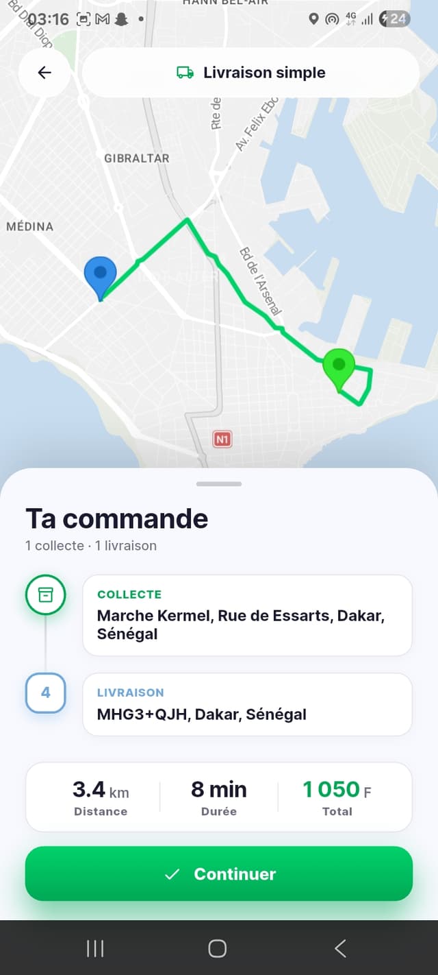 SenLivreur app